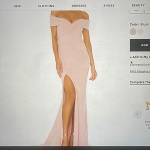 Neptune Gown Nookie in Blush